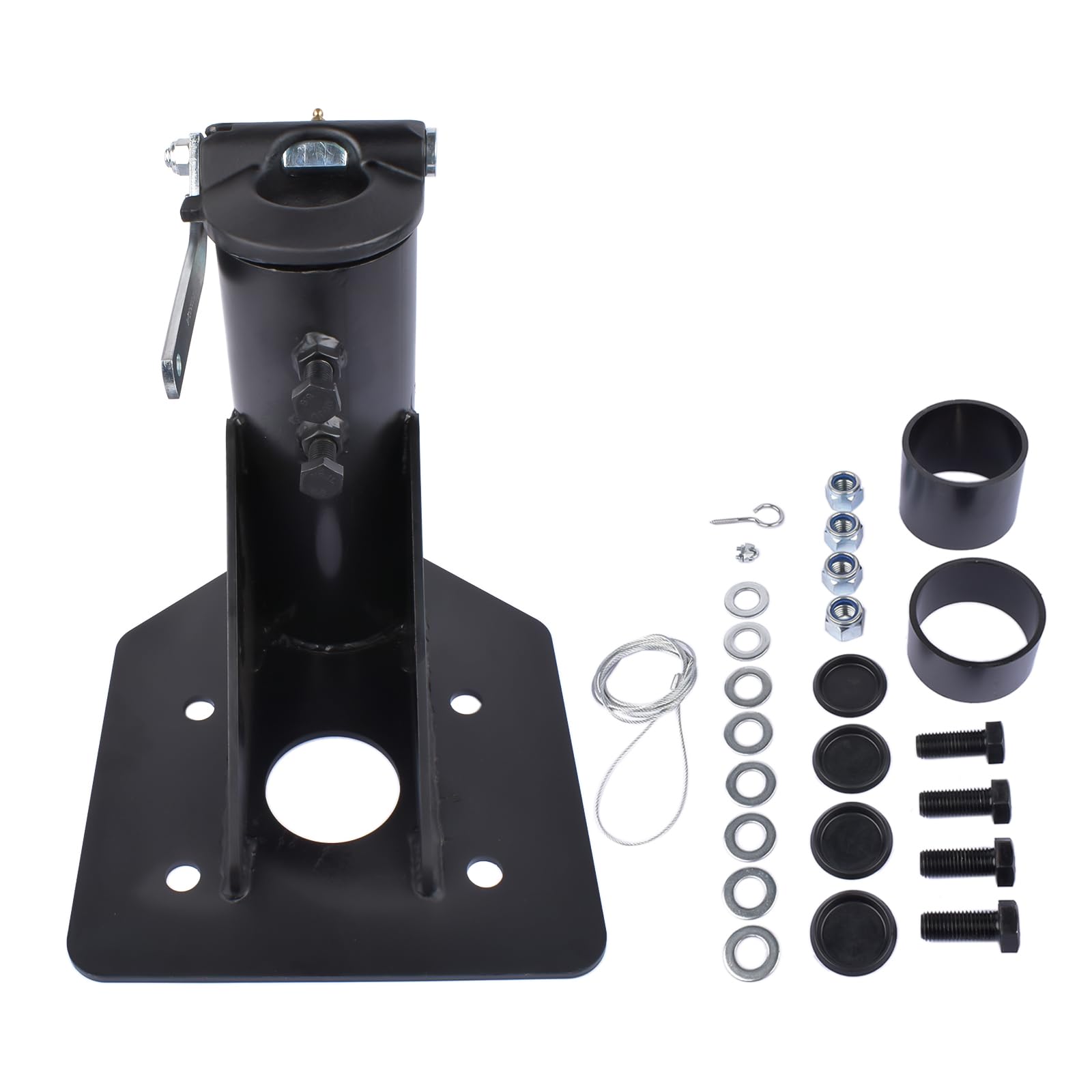 Photo 1 of 12"-17" Adjustable Fifth (5th) Wheel to Gooseneck Adapter Hitch, Gooseneck Coupler Adapter, 24,000 Pound Rating, RV to Gooseneck Hitch GELUOXI