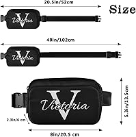 Vista 3 de Riñoneras personalizadas para mujeres y hombres, bolsa de cinturón personalizada con correa ajustable, riñoneras de moda, bolsa cruzada para la #01