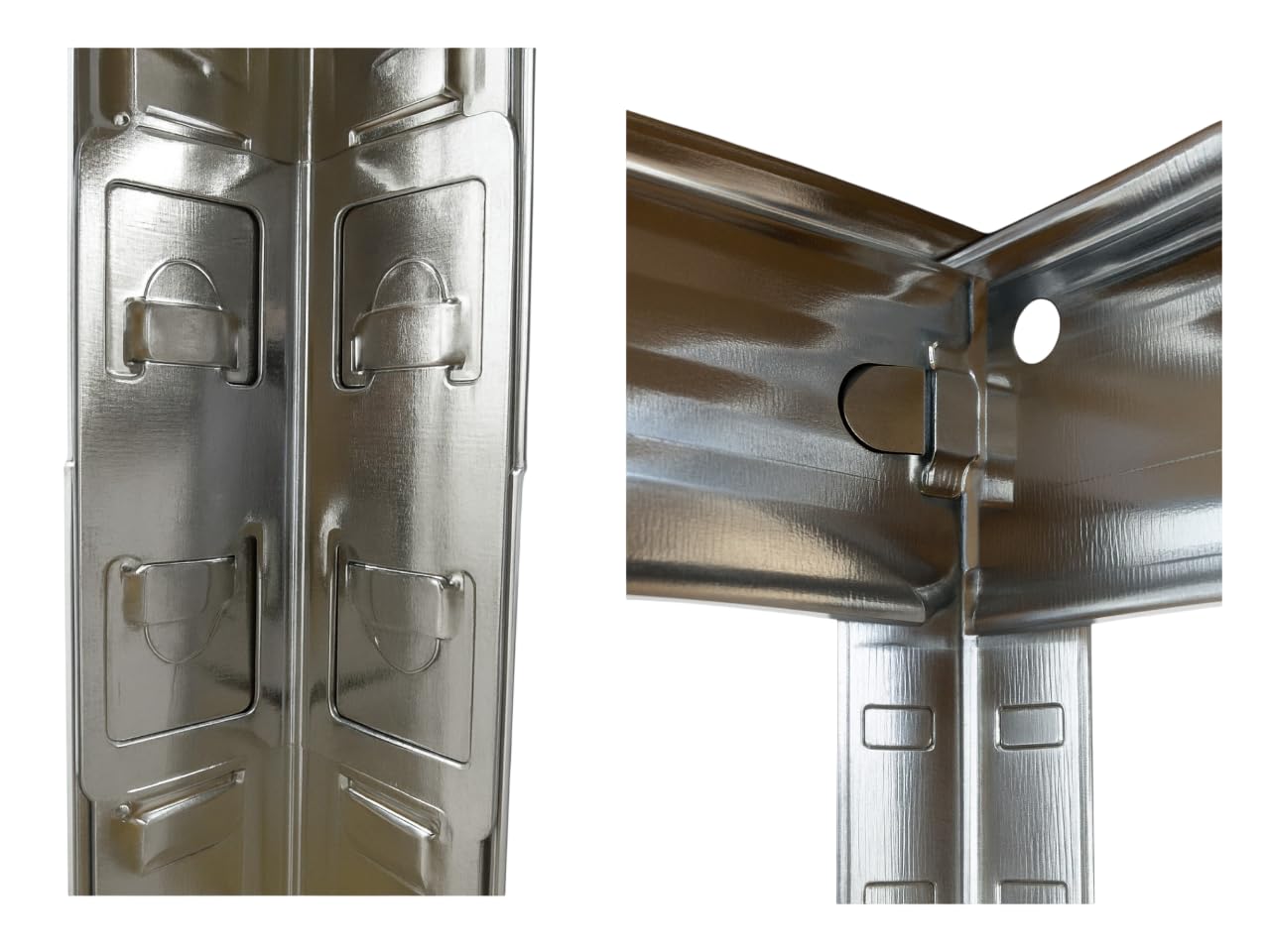Pro&Basics 2er Pack Schwerlastregal 200x100x60cm Metallregal 100KG Fachlast