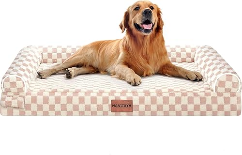 Miniatura 21 de Cama grande para perros ortopédica lavable: camas con almohada XL para perros grandes, sofá de espuma viscoelástica, impermeable, funda extraíble