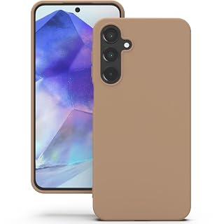 YATWIN Silicone Back Case for Samsung Galaxy A55, Soft-Touch Phone Back Cover for Samsung Galaxy A55-Milk Tee, Beige