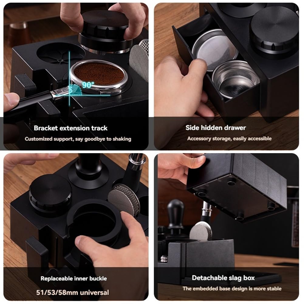 Wielofunkcyjny stojak na tamper do kawy espresso 51 58 mm tłoczenie stat narzędzie do kawy premium dla baristów akcesoria do espresso