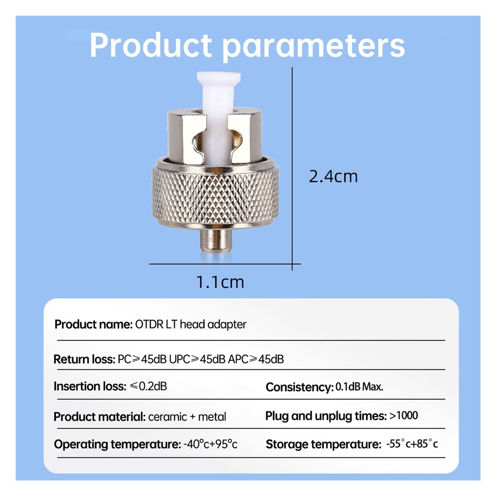 Comprobador cuadrado de adaptador de fibra óptica(3 pcs)