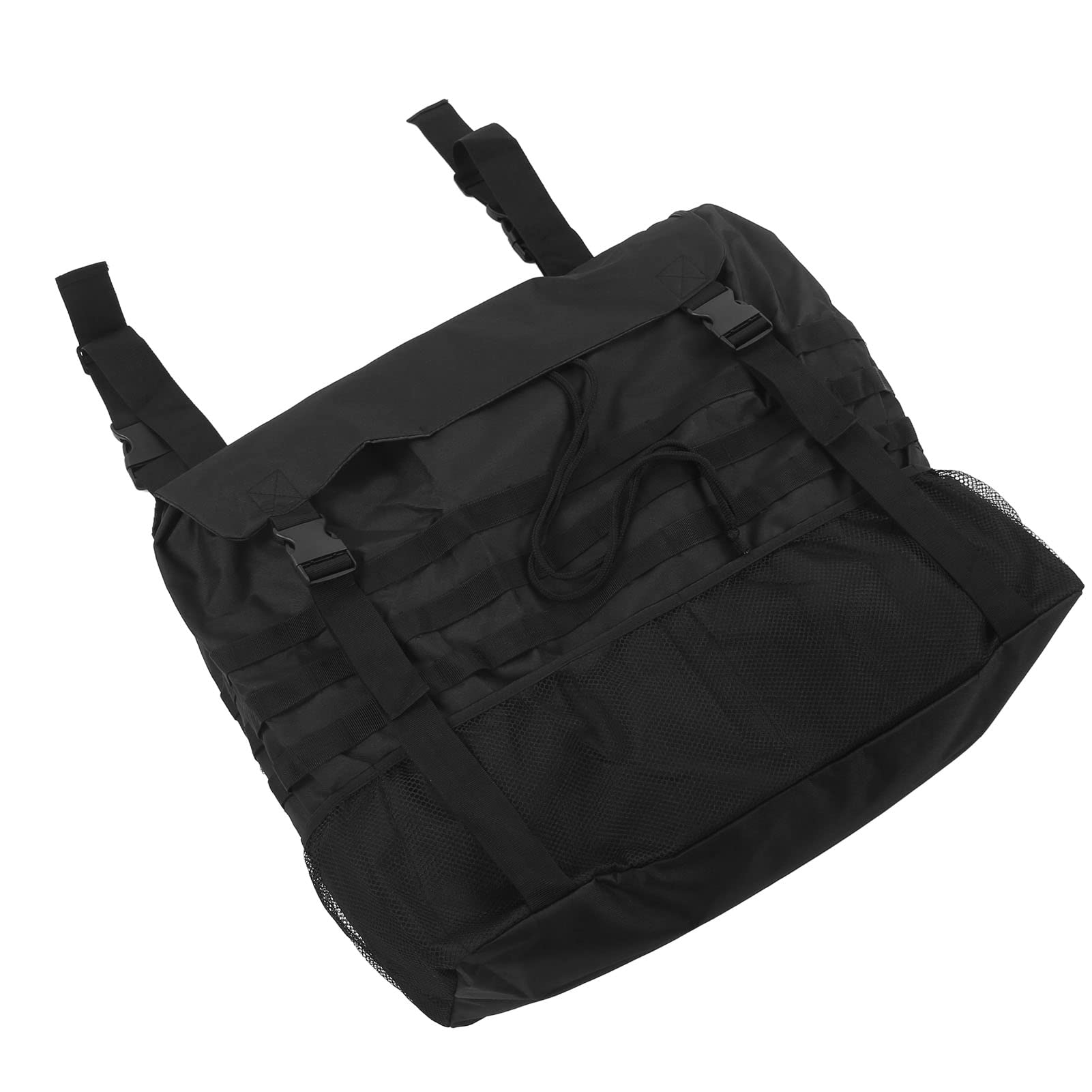 Sac de Rangement en Tissu Ox Robuste pour Voiture,Sac Poubelle de Grande capacité pour Pneus de Rechange,Boucles de Réglage pour Camping en Plein Air (Noir)