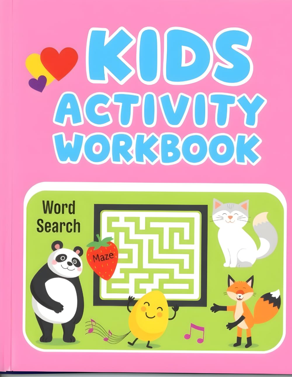 Activity WorkBook For kids: Maze and Word Search Activities