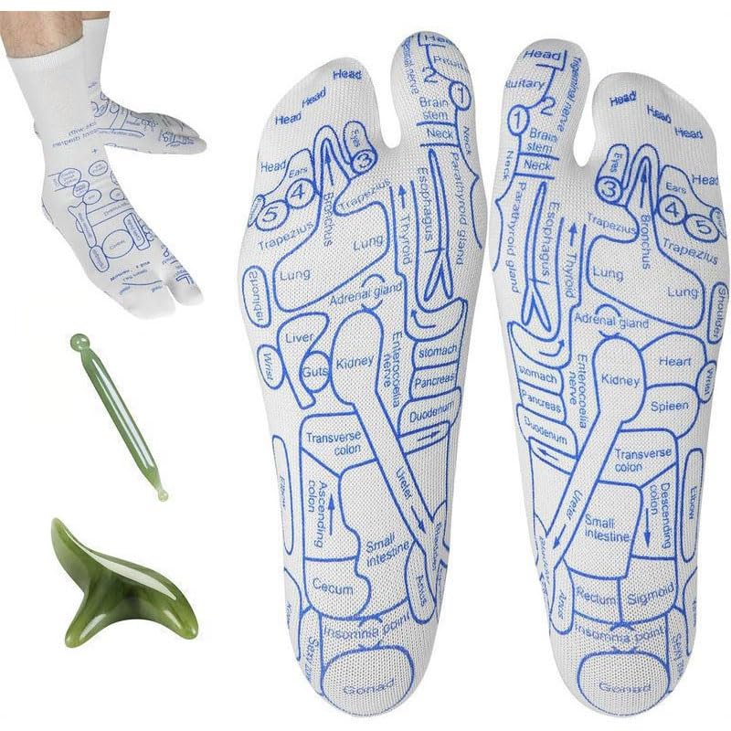 bergxperten VitalSocken-SpurbareErholung in Minuten Fußreflexzonen Socken Set - Akupressur Socken für entspannende Fußreflexzonenmassage Druckpunktmassage für Herren