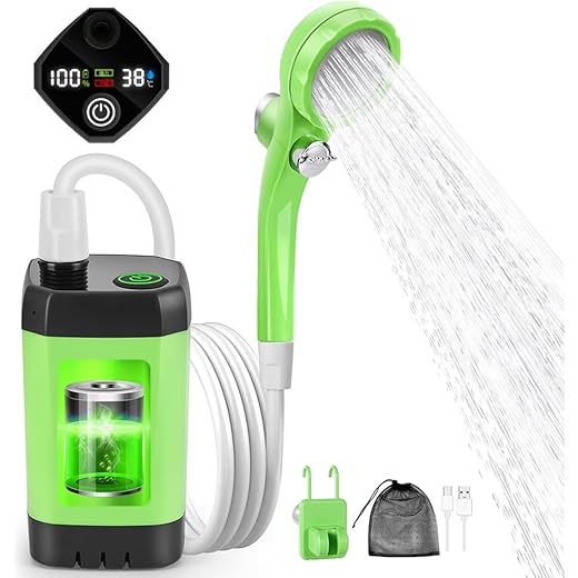 Proberos Portable Camping Shower with LCD Display