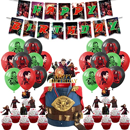 Decoraciones de Cumpleaños Doctor Strange，Globos Doctor Strange Cumpleaños，Decoracion Tarta...