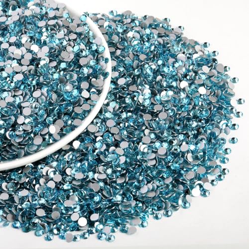 Image of Beadsland Flatback Rhinestones Bulk,14400pcs Red Rhinestones for Nails Crafts Clothes DIY Decoration, Aquamarine, SS10, 2.7-2.9mm