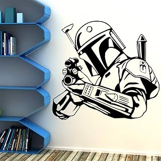 Hollywood Sci-Fi film gwiazda imperium szturmowca kask pistolet strzał wojny naklejka ścienna winylowa artystyczna naklejka chłopiec dzieci przedszkole wachlarze sypialnia salon dekoracja domu mural