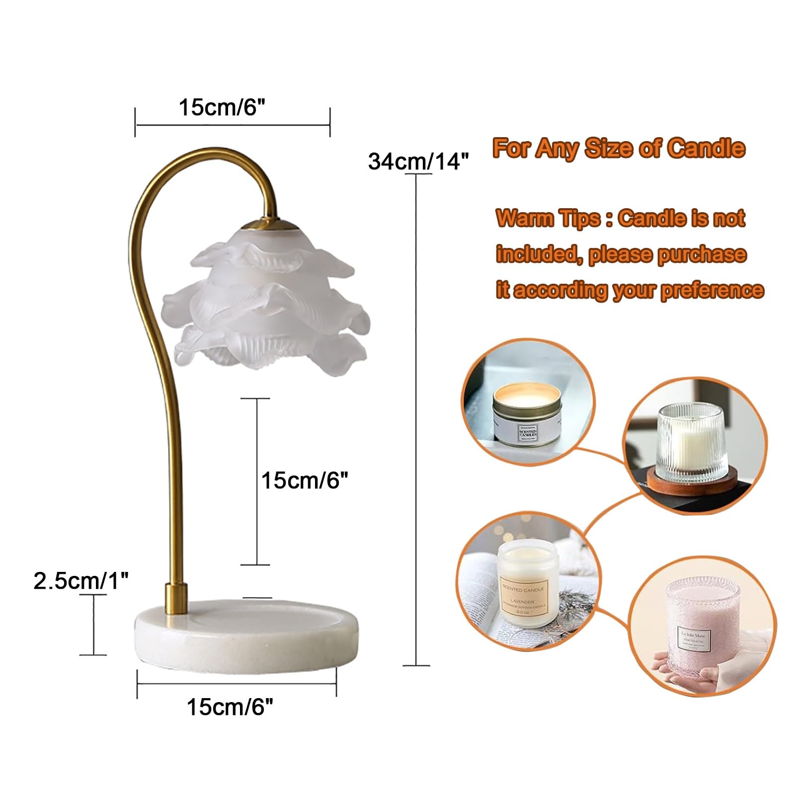 Lampada Scalda Candela Con Timer: A A Forma Di Fiore, Cera Da Sciogliere, Regali Per La Casa, Nuovo Arredamento, Regalo Natale E Compleanno Per Donne Mamme