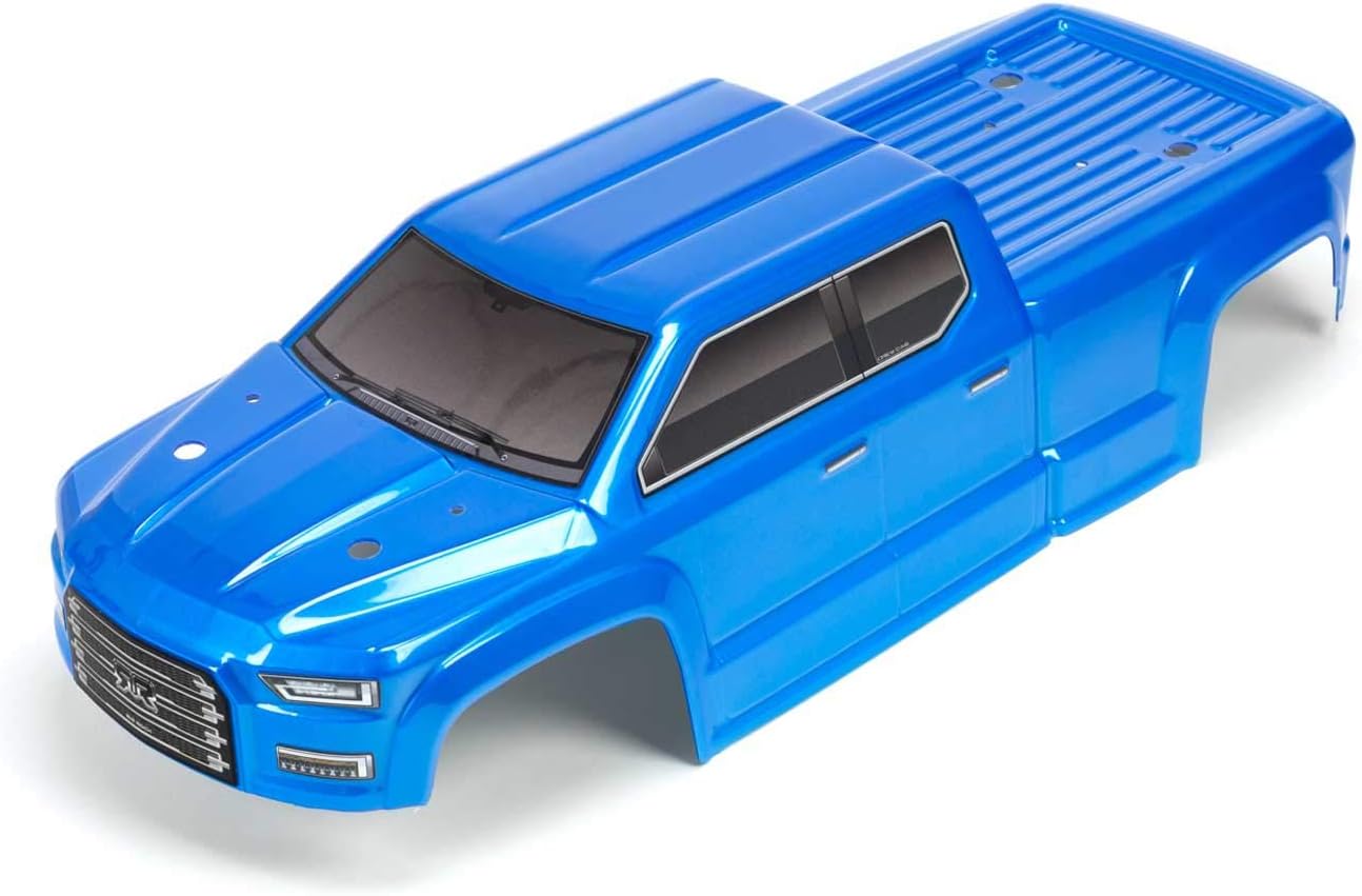 ARRMA 1/10 Painted and Trimmed Body with Decals, Blue: Big Rock Crew CAB 4X4, ARA402283, Large