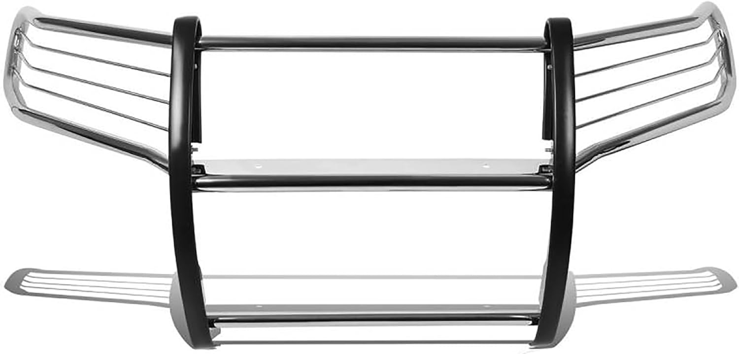 Black Horse Grille brush Bumper Guard Modular Stainless Steel Compatible with 2016-2023 Toyota Tacoma-17A096402MSS