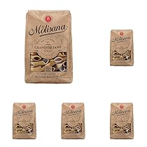La Molisana – Pennoni Rigati Integrali n. 21, Pasta da Grano Italiano, Grandi, Rustici e Ricchi di Fibre, Trafilati al Bronzo, Confezione da 2500 g