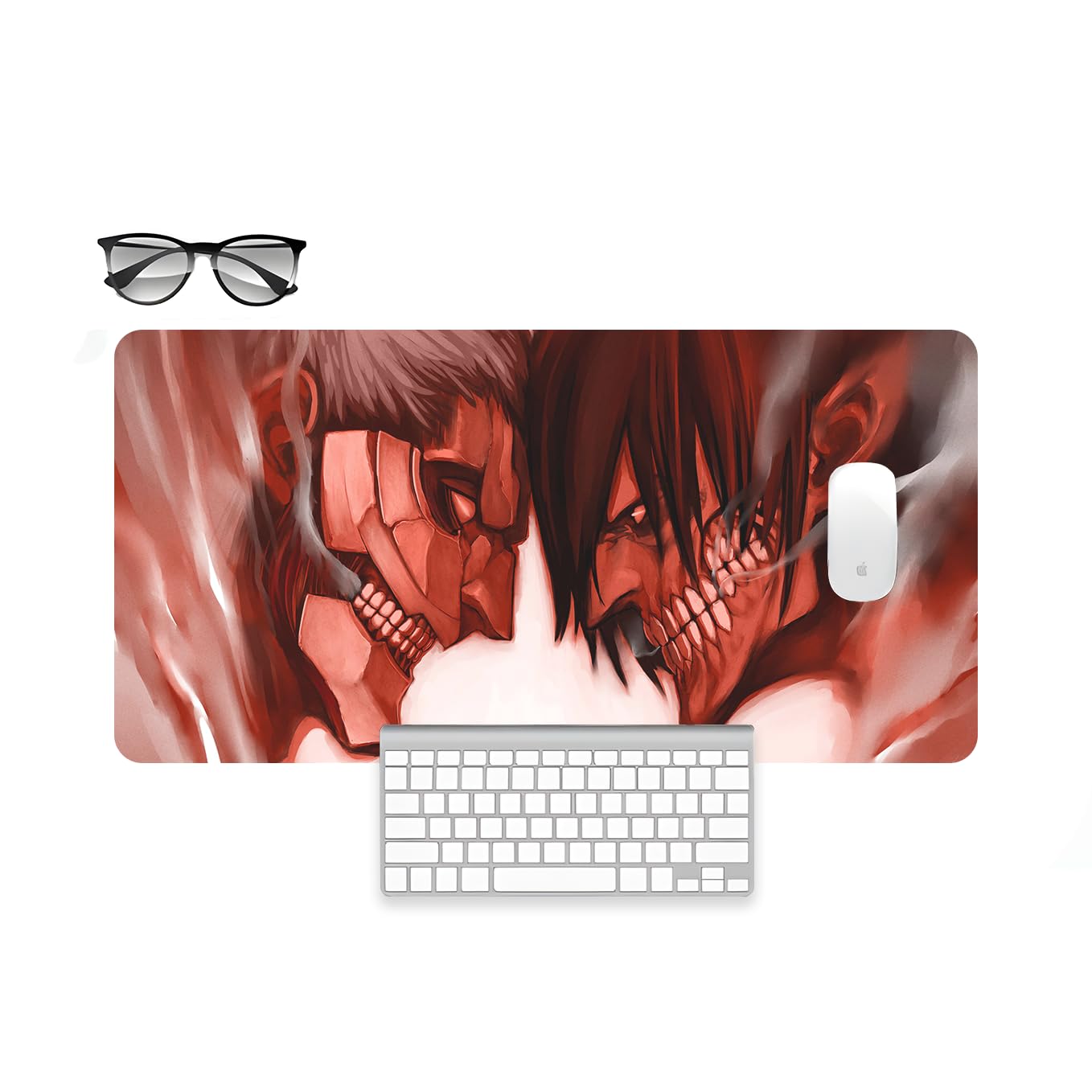SoulAbiti Attack on Titan Mouse Pad - 23.6 x 11 Inches Desk Pad - Gaming and Workstation Mat for Attack Titan vs Armor Titan Fans - Non-Slip Rubber Base - Smooth Surface for Precise Control (B0CG36GNCC) Amazon Price History, Amazon Price Tracker