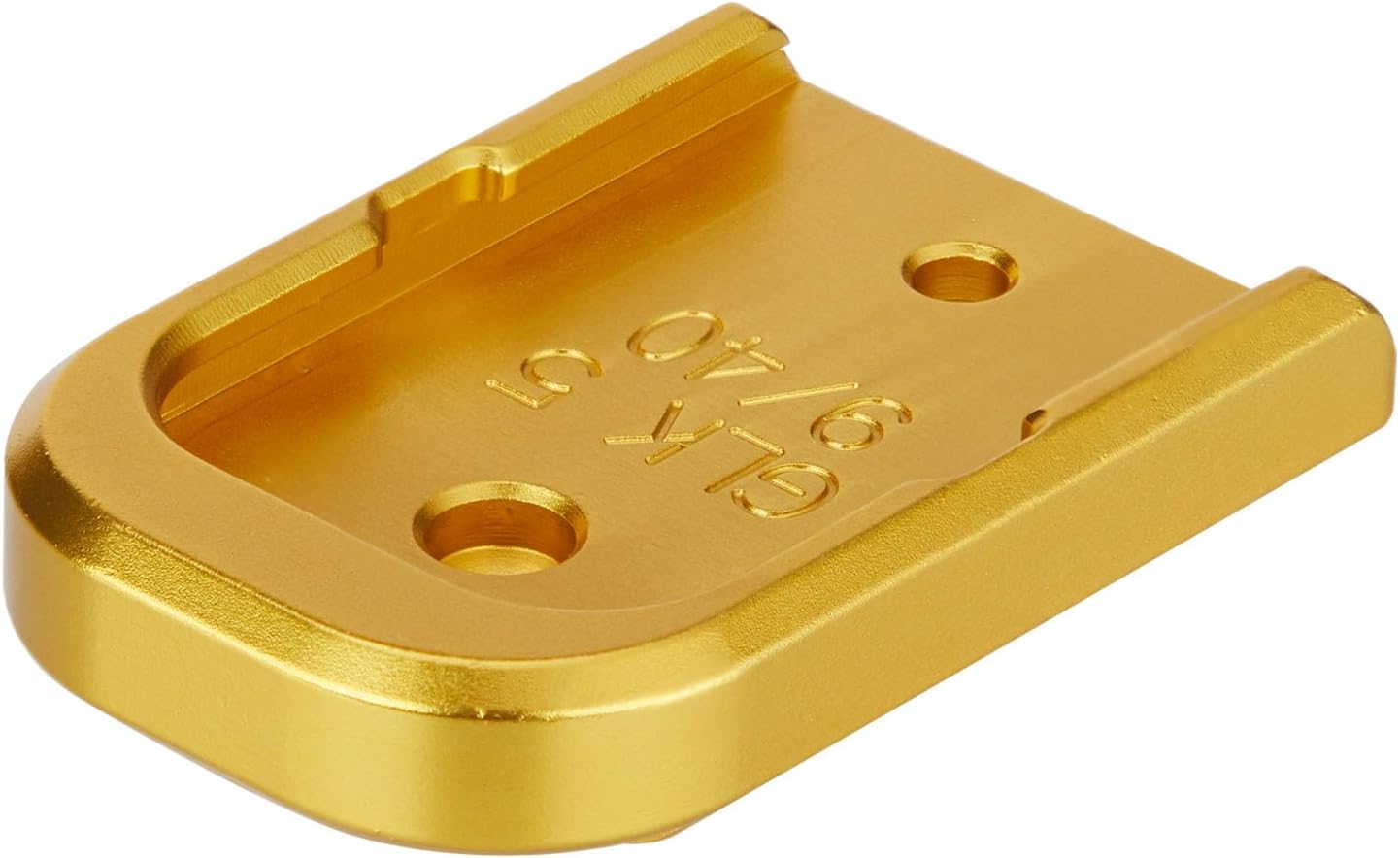 NDZ Performance Magazine Base Plate for Glock 19 17 22 23 27 34 45 Gen 5 in 9mm, .40, Textured Anodized Aluminum with Aspis Cut, Made in The USA - Choose Plate Color
