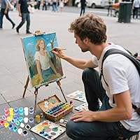 Vista 6 de JAPCHET 120 tiras de 720 macetas de 0.11 onzas líquidas, tiras de pintura vacías, mini contenedores de pintura, macetas de plástico transparente