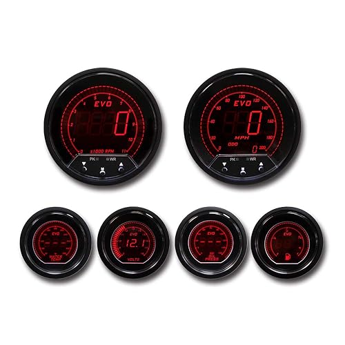 Miniatura 27 de MOTOR METER RACING - Juego de medidores para motores clásicos (juego de 6 medidores)