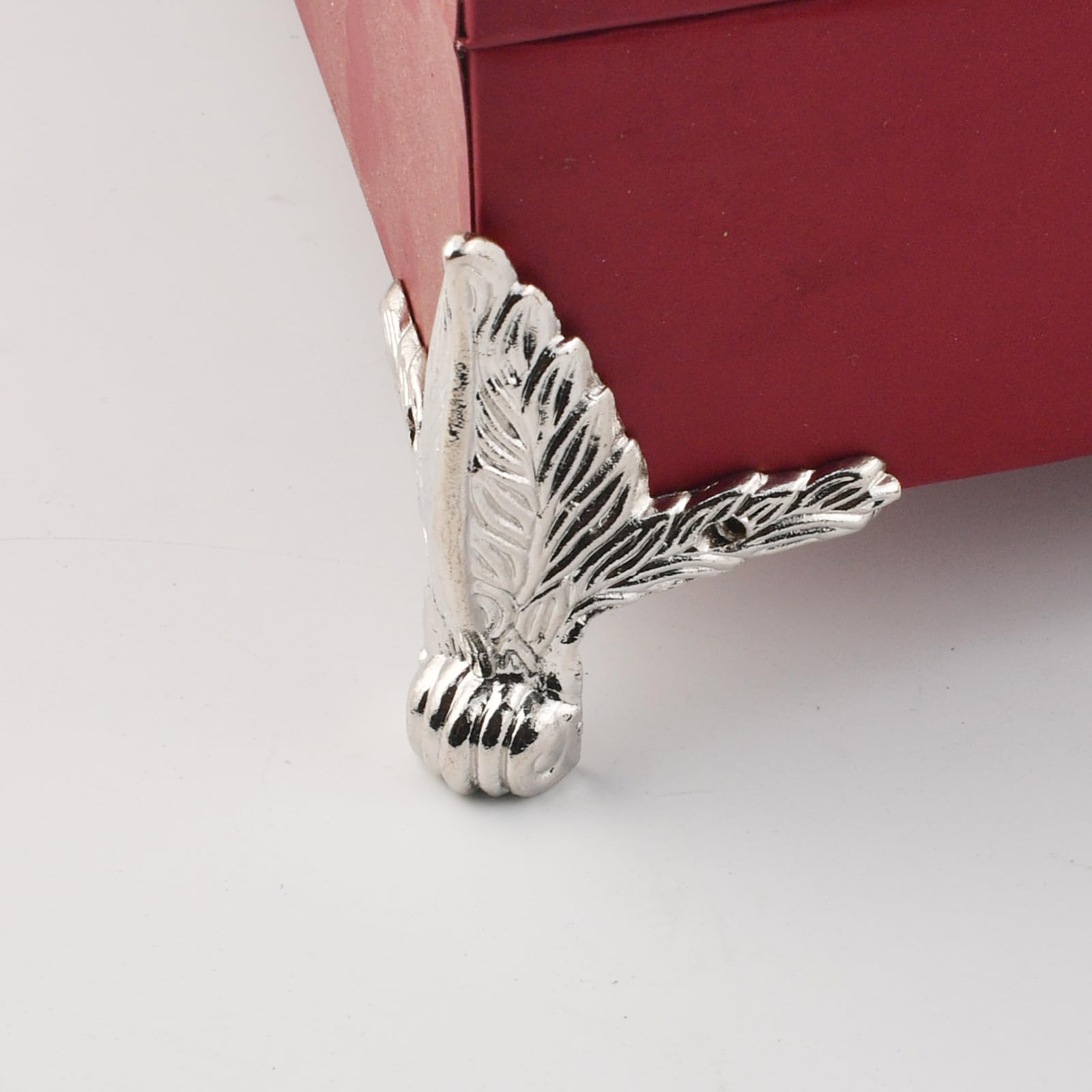 Bafnsiji 4-Pack Antique Bronze Box Corner Feet, Vintage Zinc Alloy Decorative Angel Wing Legs for Wooden Boxes, Jewelry Cases, Small Cabinets & Storage Chests,C,49mm