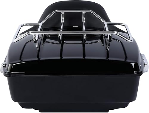 Miniatura 4 de TCT-MOTORPARTS Maletero King Tour Pack de 13.7 pulgadas, color negro mate y respaldo para Harley Touring Road King FLHR Street Glide Road Glide