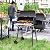 Outsunny 48" Steel Portable Backyard Charcoal BBQ Grill and Offset Smoker Combo with Wheels