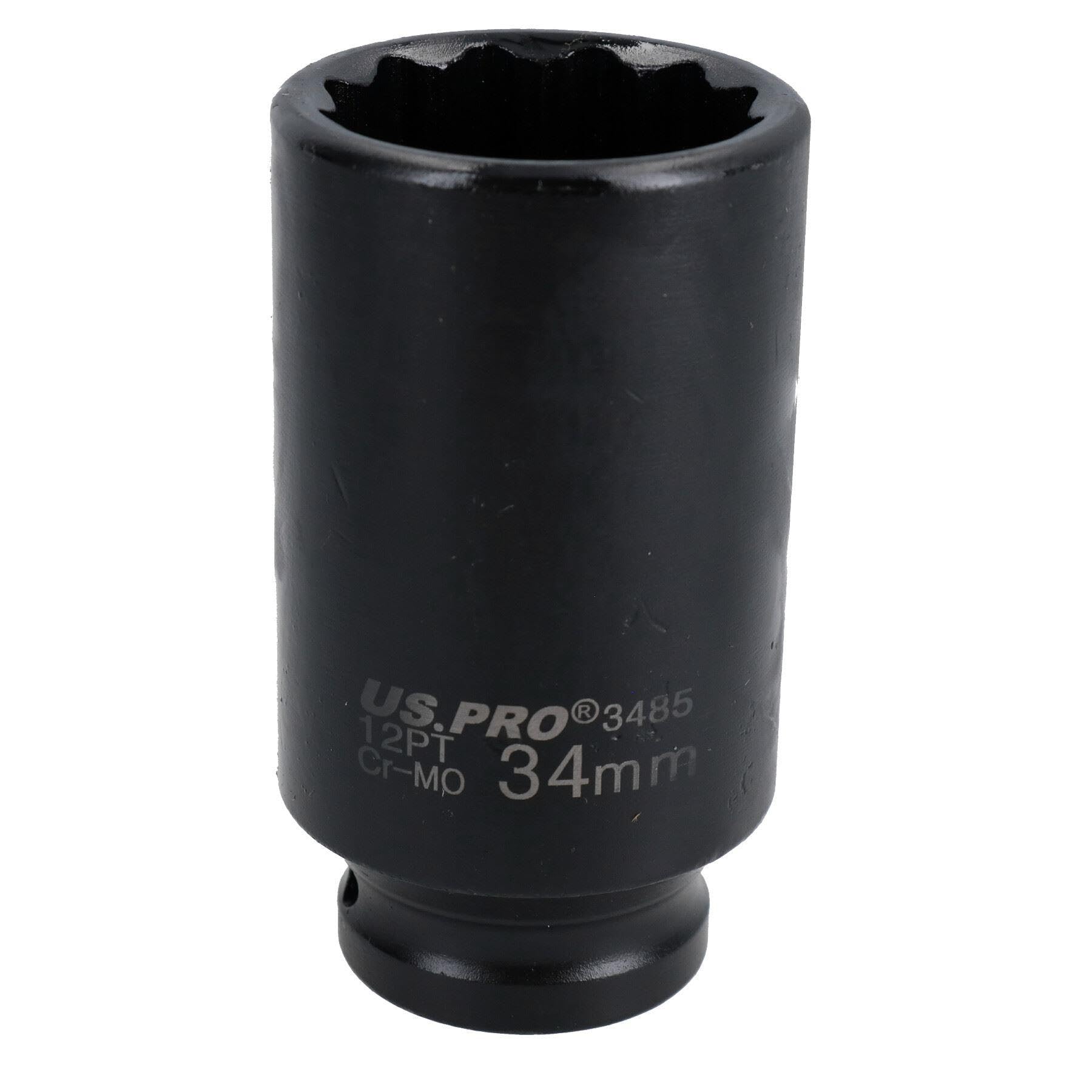 Ab Tools 34Mm Metric 1/2" Drive Deep Rear Hub Axle Spindle Nut Socket 12 Sided Bi-Hex