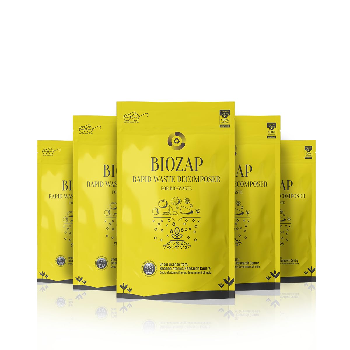 BIOZAP Organic Compost Maker Powder, Recommended for Rapid Bio-Waste for Indoor & Outdoor Compost, Accelerate Waste Decomposition Kitchen Waste to Fertilizer, Pack of 5, 50 gm x 5, Licensed by BARC (B0CRQMX75F) Amazon Price History, Amazon Price Tracker