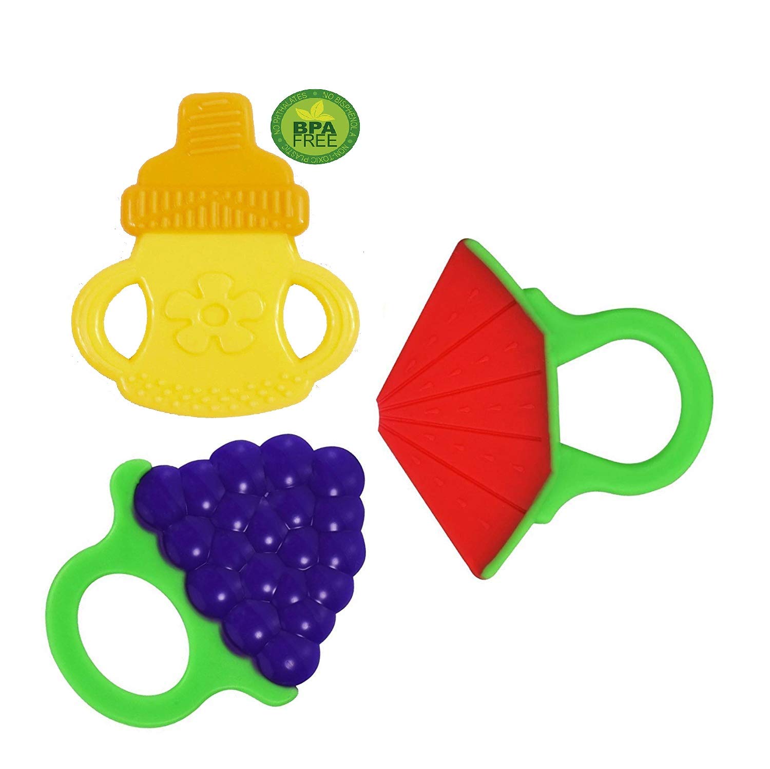 Buy Manan Shopee Fruit Shape Silicone Teether for Baby, Silicon Dental Care Teether or Fruit