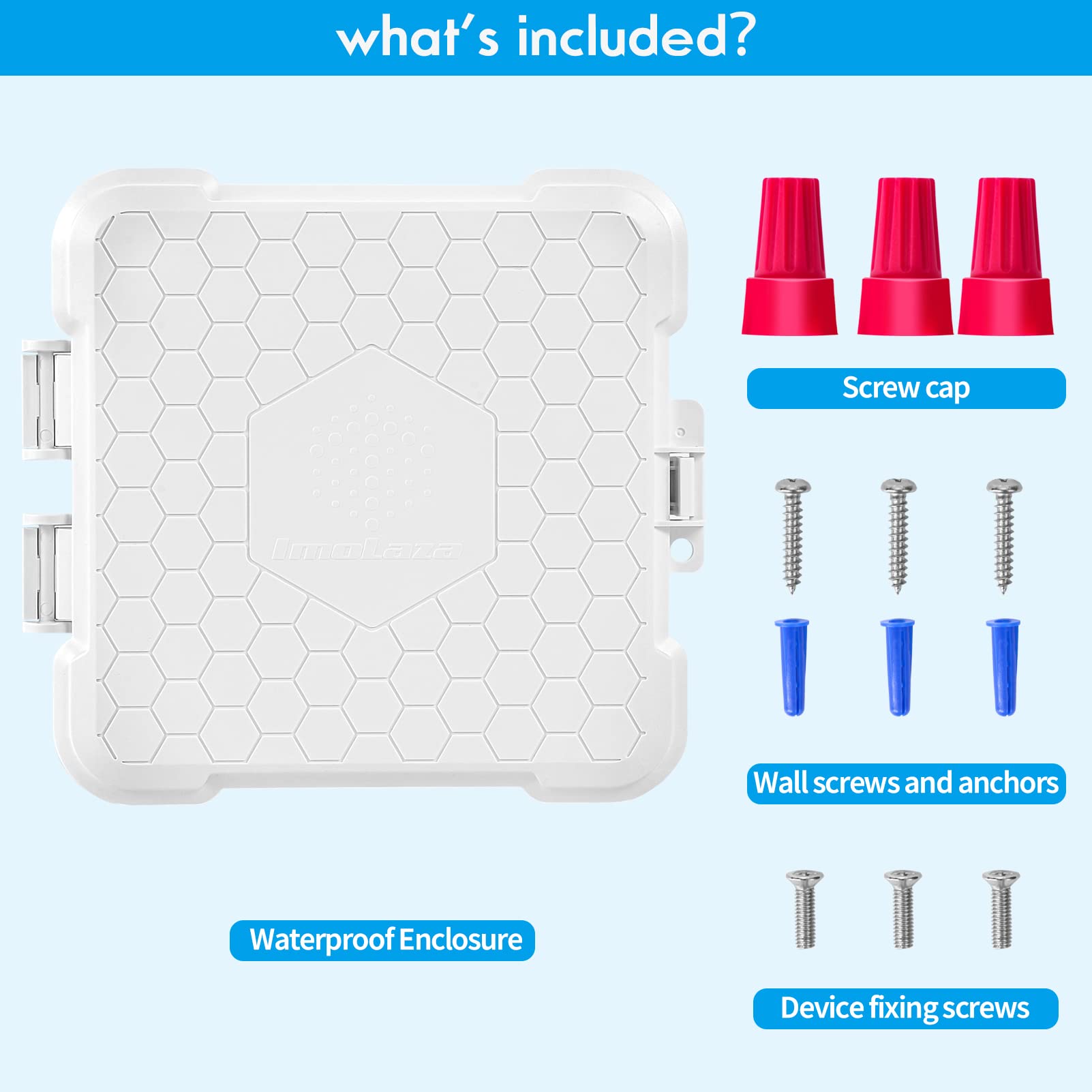 ImoLaza Scatola di controllo per irrigatore impermeabile, resistente alle intemperie per controller ImoLaza, compatibile con 4 zone, 6 zone, 8 zone, 12 zone, 16 zone