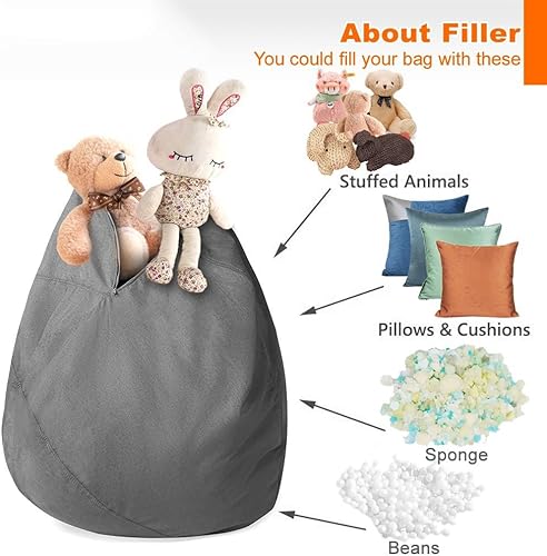 Miniatura 5 de SXBCyan Funda para puf, de lino y algodón, tamaño M, 27.6 in