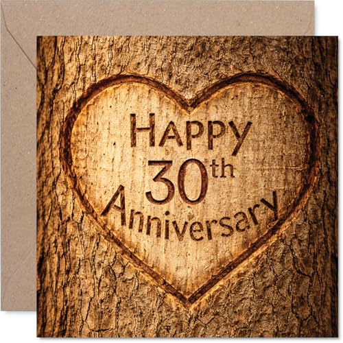 Heartfelt 30th Anniversary Card, Rustic Charm for Their Big Milestone