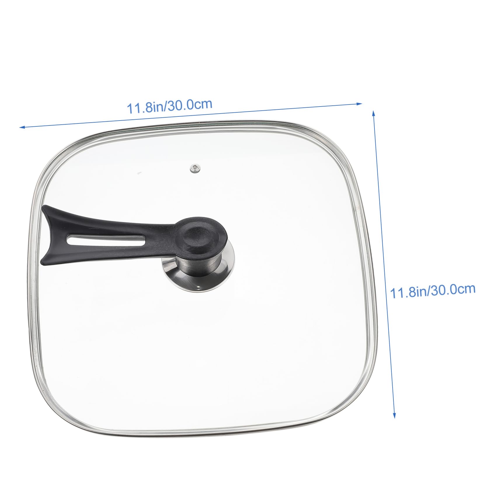 Garneck Tapa de Vidrio Accesorio Multifuncional Mango Ergonómico para Olla Cuadrada y Protección Segura Adecuado para Cocinas Domésticas y Comedores