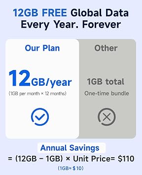 USB Portable WiFi Adapter | Lifetime Global Data 12GB/yr (1GB/mo)