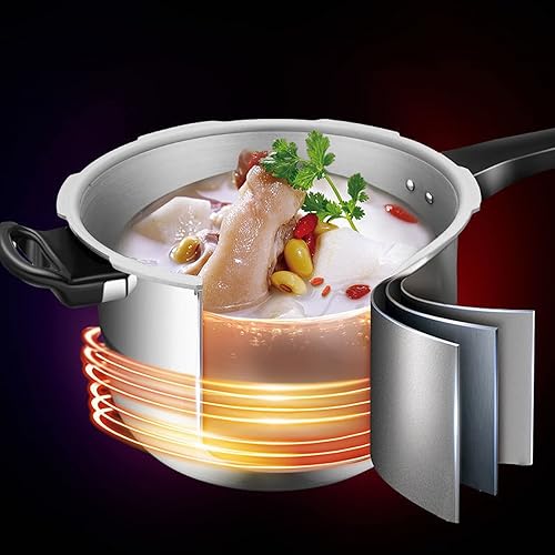 Miniatura 2 de Pressure Cooker Aluminum Alloy Thickened Explosion-Proof Pressure Safety Commercial Cooker Household Gas Induction Cooker Universal  Color  7L