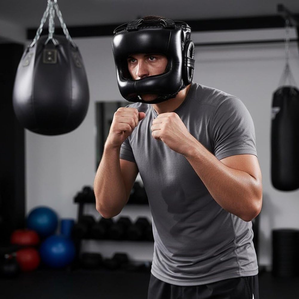 Wyściełany kask treningowy w tajskim boksie, ochrona głowy, do Kickboxingu, Sparringu, Sztuk Walki Taekwondo