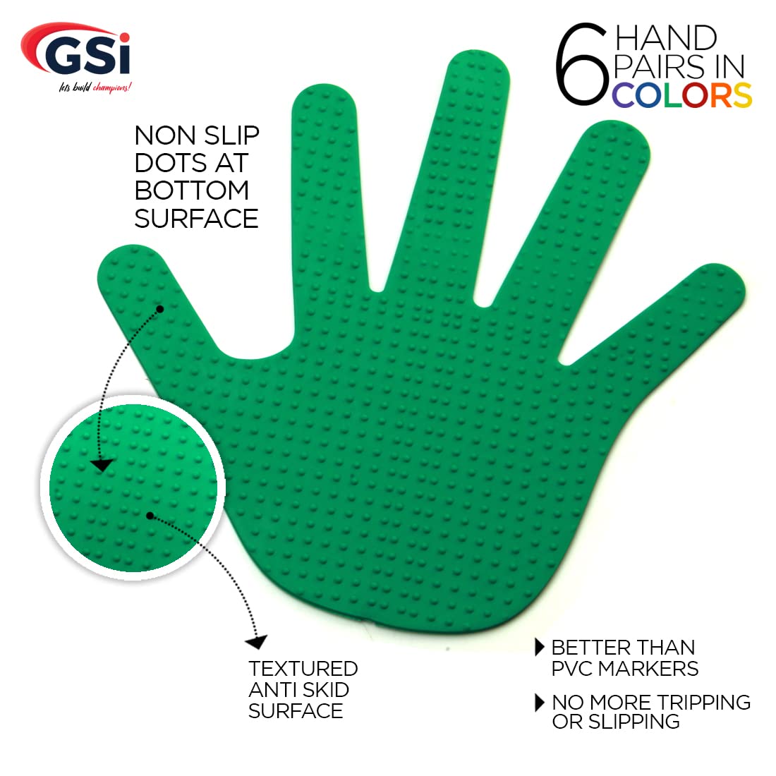 GSI Lot de 6 marqueurs à main
