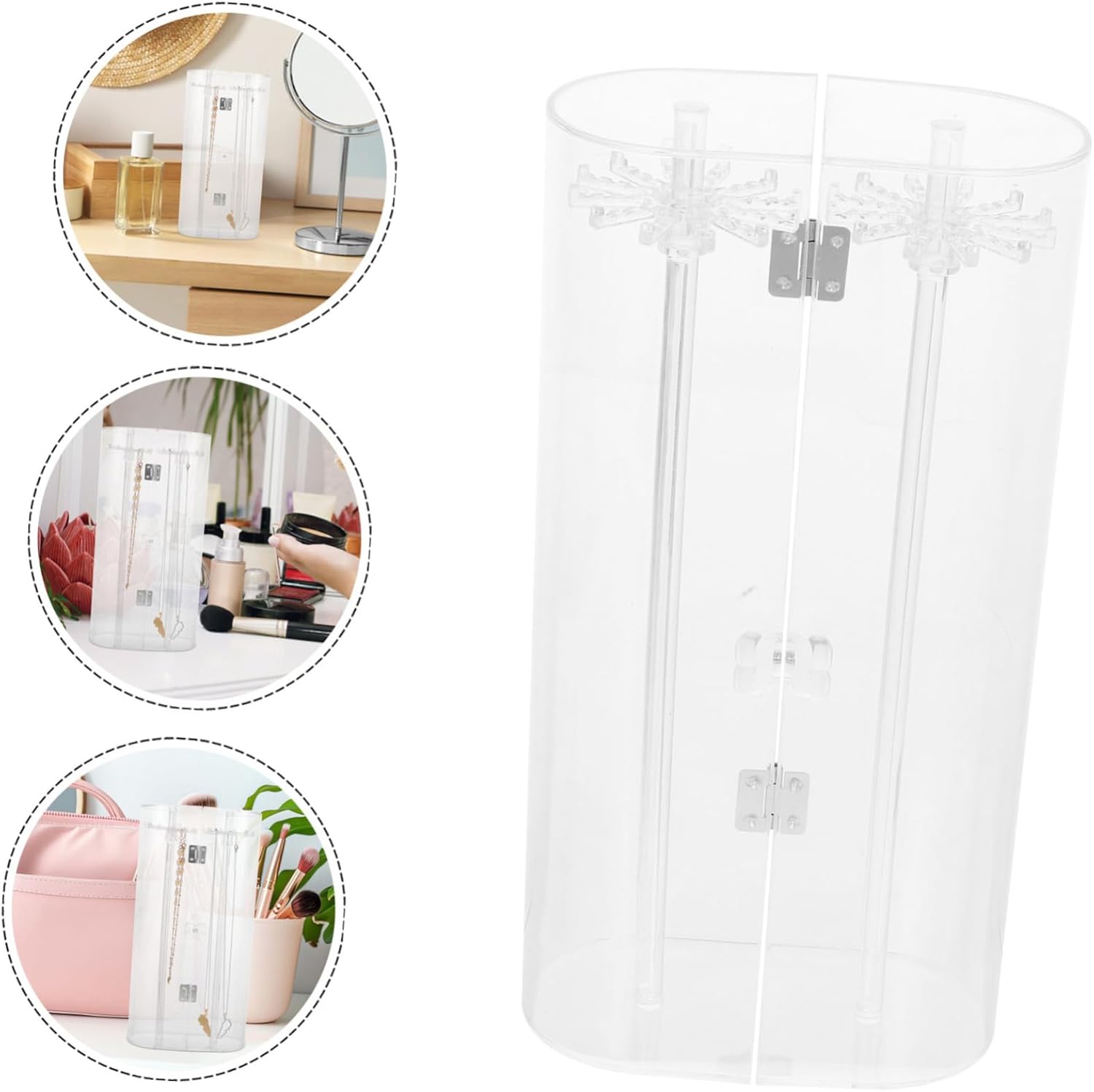 Cabilock Jewelry Organizer for Necklaces and Bracelets Rotating Design for Easy Access Spacious Storage Stand Display for Jewelry Collection Versatile and Stylish Storage