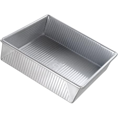 USA Pan Bakeware Square Cake Pan, 9 inch, Nonstick & Quick Release Coating, Made in the USA from Aluminized Steel