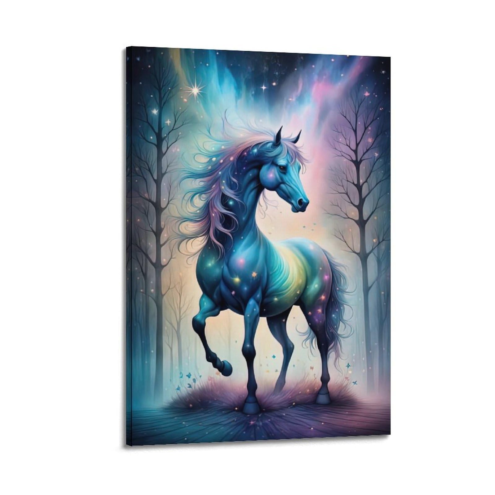 WZKTCL Animal Poster Colourful Horses Poster Decorative Painting Canvas Wall Posters And Art Picture Print Modern Family Bedroom Decor Posters 20x30inch(50x75cm)