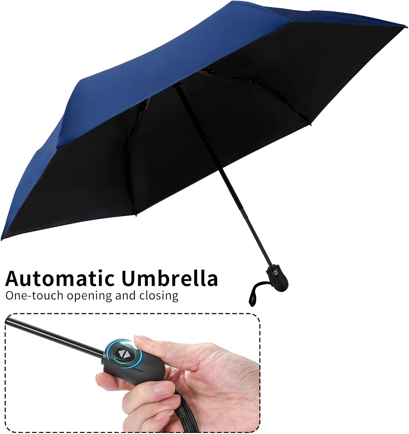GAOYAING Compact Automatic Travel Umbrella with Case, Mini Small Folding Sun UV, Pocket Purse Umbrella - Image 7