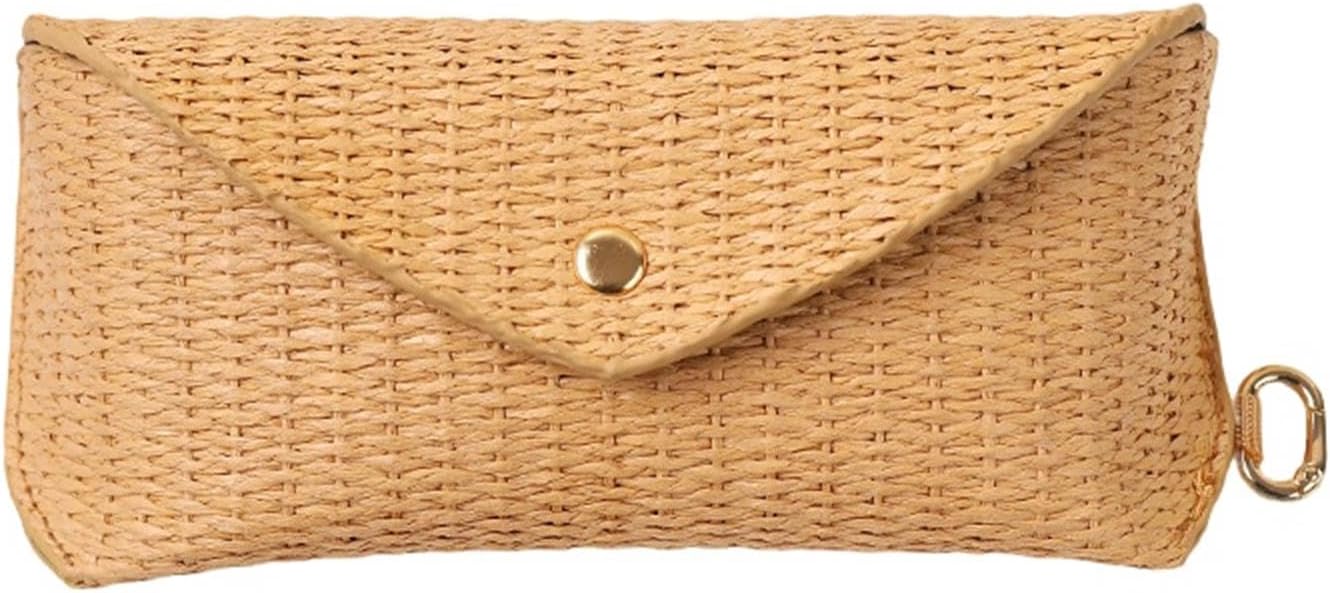 Woven Eyeglass Case - Braided Glasses Pouch, Eco-Friendly Travel-Friendly Sunglasses Holder, Scratch-Resistant Minimalist Boho Chic Case for Women/Men (6.89x3.15 Inches)