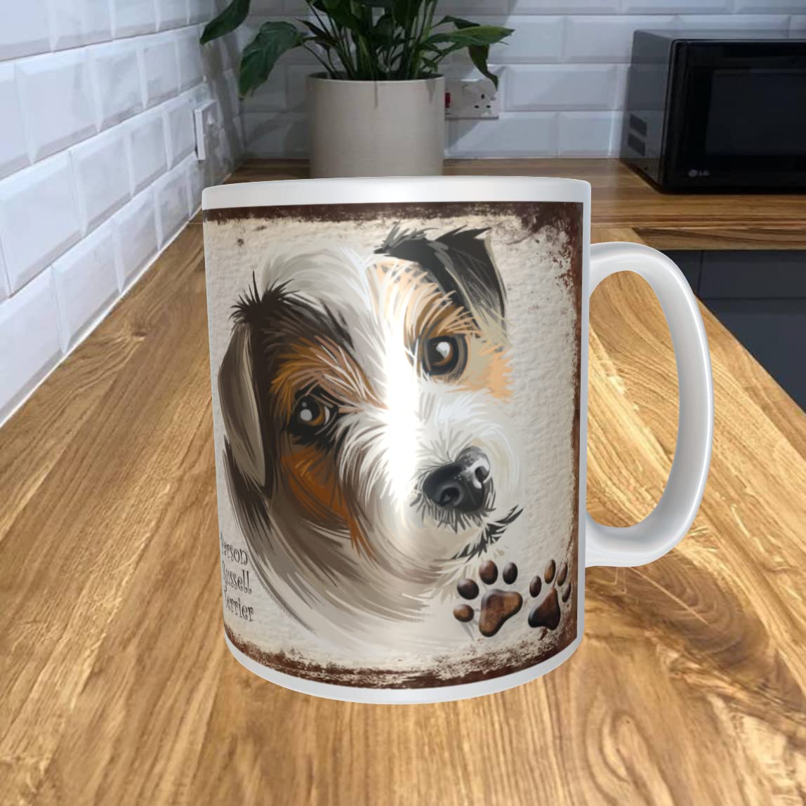 Shawprint Limited Parson Russell Terrier Dog 11oz Coffee Mug My Dog's Rules Theme 946DRMUG