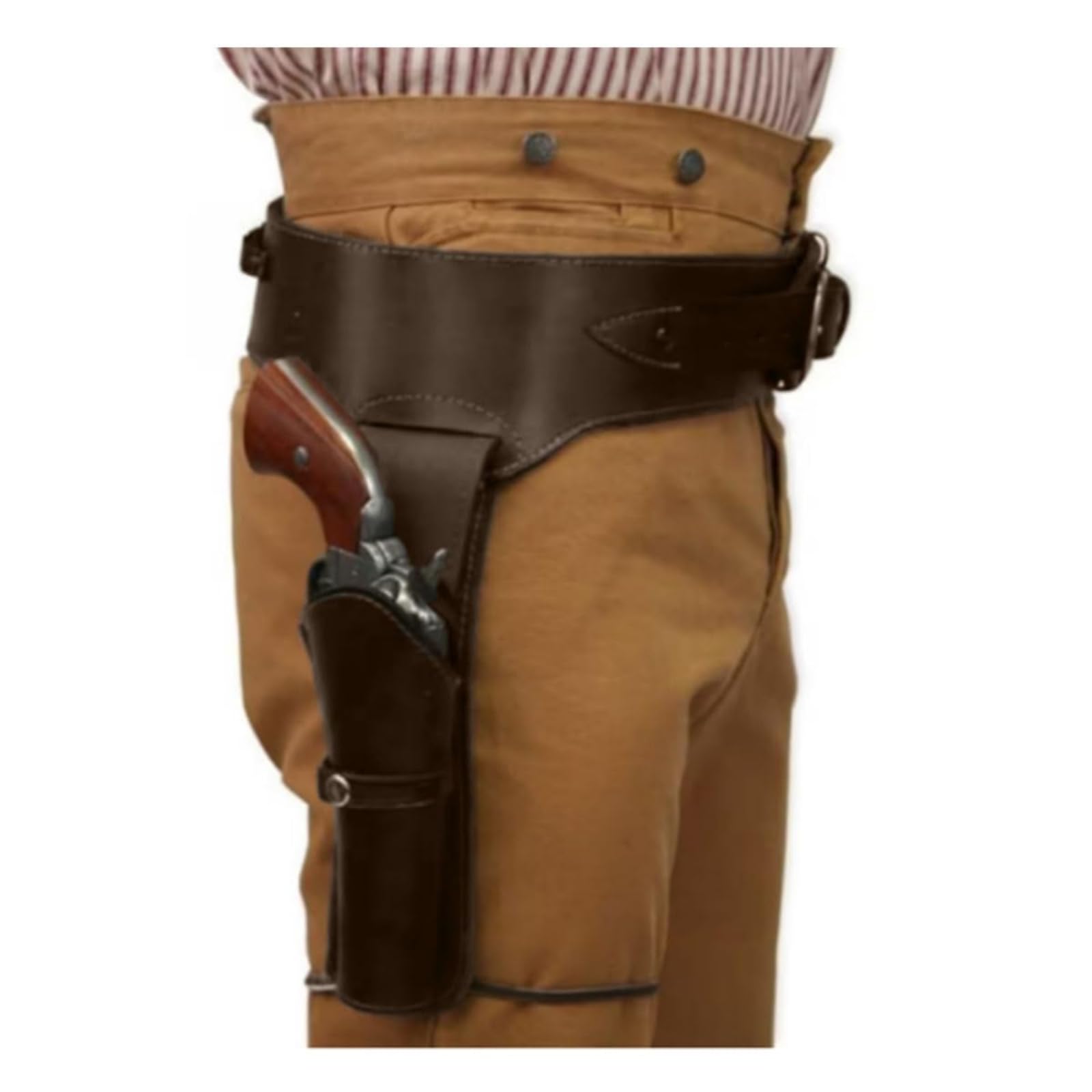Fondina medievale vintage in pelle PU per costume da cowboy occidentale Halloween Cosplay - Accessori vita
