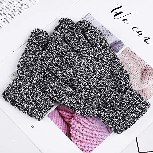 Cooraby KB1890 3 Pairs Kid'S Winter Gloves Thick Cashmere Warm Knitted Gloves Children Cold Weather Gloves thumb #3