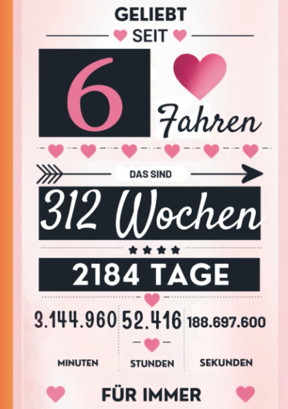 Notizbuch für Mädchen 6 Jahre- Geburtstagsgeschenk für 6 jährige Mädchen: Zum 6. Geburtstag. A5, liniert. Geeignet als Tagebuch, Kritzelbuch oder Workbook. 6. Geburtstag Mädchen Geschenk Buch.