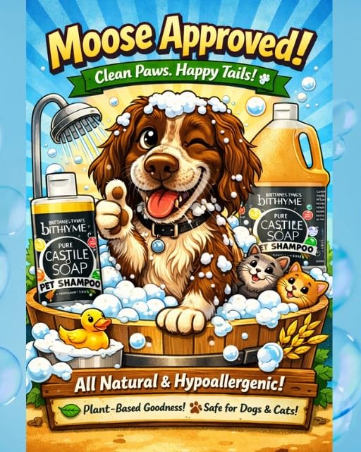 Brittanie's Pure Castile Dog Shampoo - 32oz 2 Pack | Gentle Shampoo + Conditioner for Dogs & Cats | Improves Coat | for Allergies and Itching | Deodorizes, Moisturizes & PH Balanced - Image 5