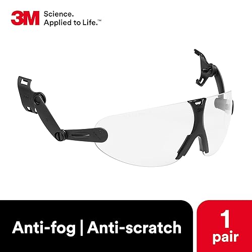 Miniatura 4 de 3M Anteojos de seguridad, ANSI Z87, lente transparente antivaho que se fija a la suspensión del casco, paquete de 1