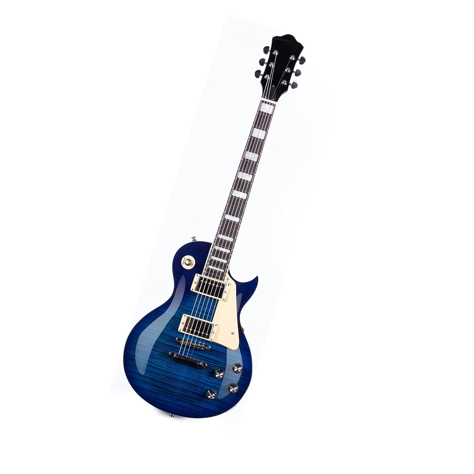 Electric Guitar Chitarra Elettrica A Corpo Solido Con Custodia Protettiva Ideale Per Musicisti Principianti(Blue)