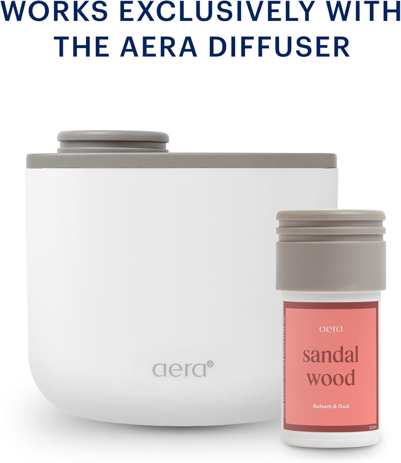Aera Sandalwood Home Fragrance Scent Refill Bundle for Mini and Full Size Diffuser - Inspiring Calm Fragrance - Notes of Sandalwood, Balsam and Oud