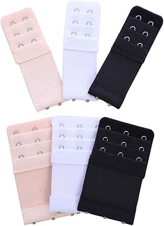 AKAAYUKO BH Verlängerung 3 Haken - Elastisch & Weich | 3er Pack Beige